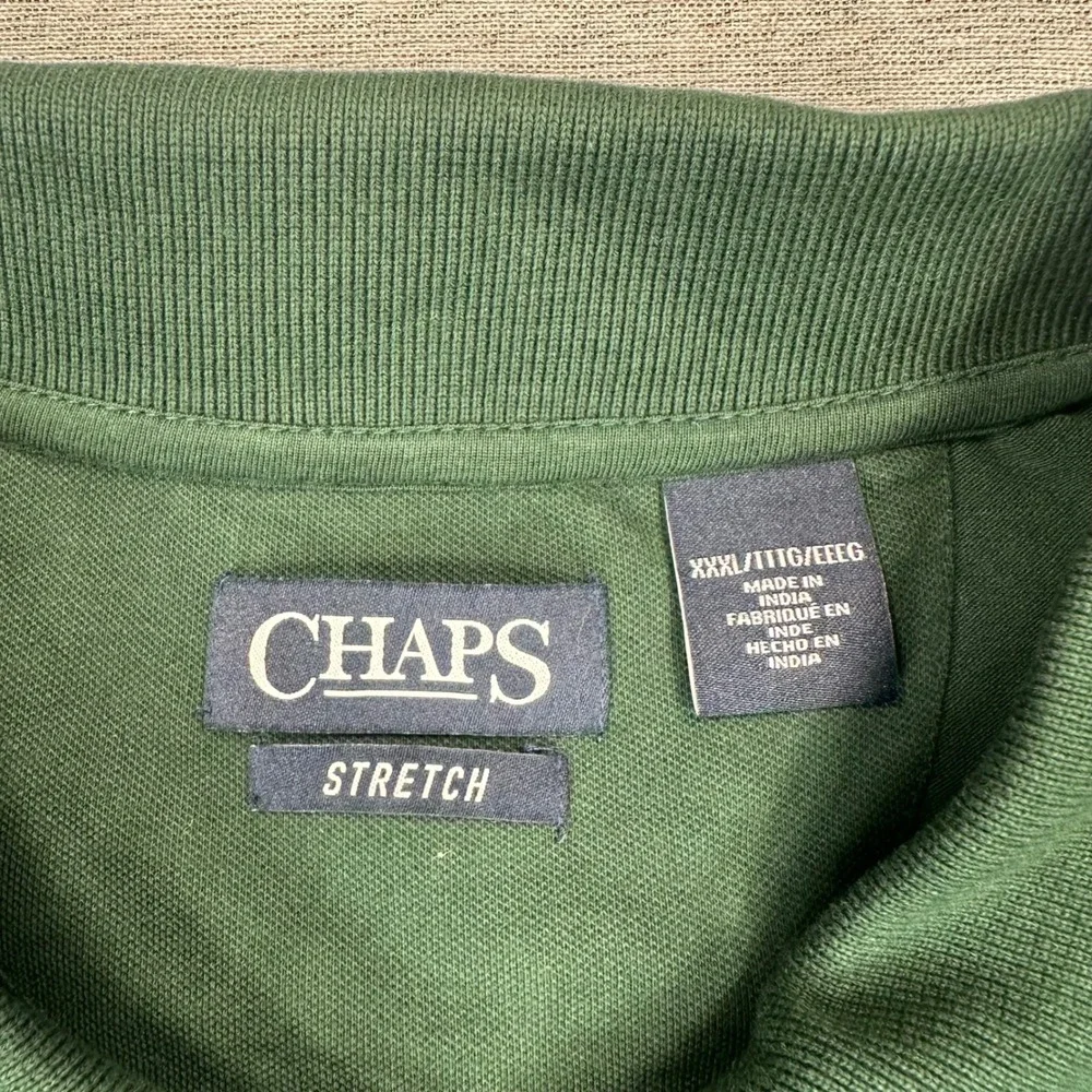 Ralph Lauren Chaps Polo Shirt Mens 3XL Forest Green Short Sleeve‎ Stretch NWT